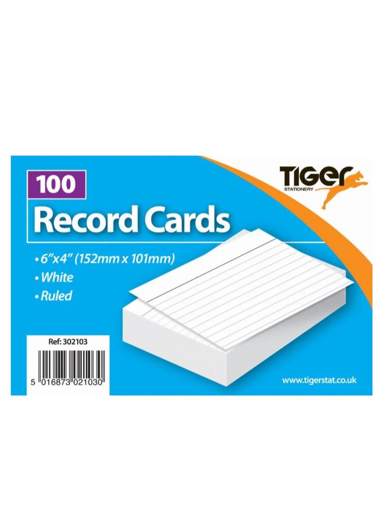 TIGER RECORD CARD WHITE 6x4 PLAIN 100SHEET - Image 2