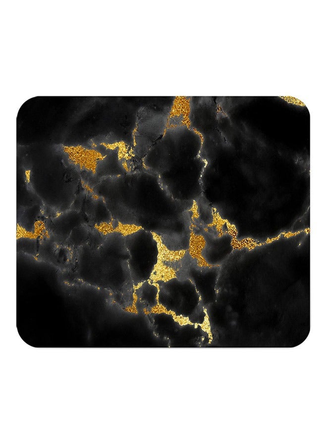 LIT Black Gold Marble Printed Mouse Pad - Image 1