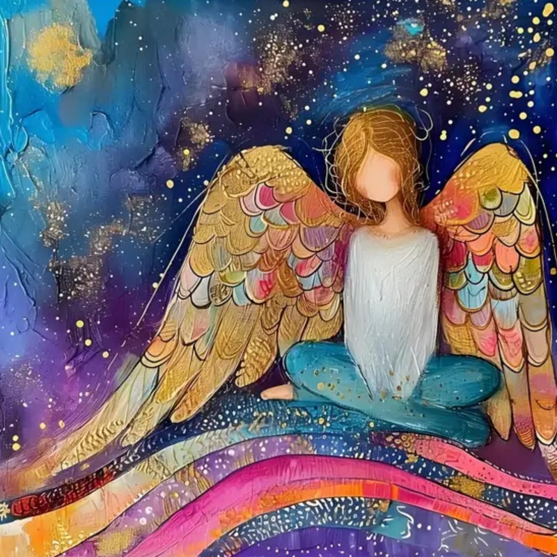 CHWGLFGG Paint by Numbers Kit for Adults Beginner, Angel Woman Adult Paint by Number Kits on Canvas, DIY Acrylic Oil Easy Painting by Numbers for Home Wall Decor 16X16 inch (Without Frame) - Image 1
