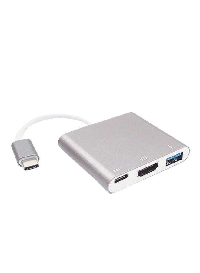 NIBEMINENT Female HDMI/USB 3.0/Type-C To Male USB Type-C Adapter Silver 