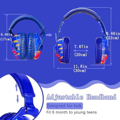 ZOHAN EM030 Kids Ear Protection, Noise Cancelling Headphones Ear Muffs for Autism Sensory, Safety Noise Reduction Hearing Protection for Monster Truck/Concerts/Fireworks/Air Shows - Image 5