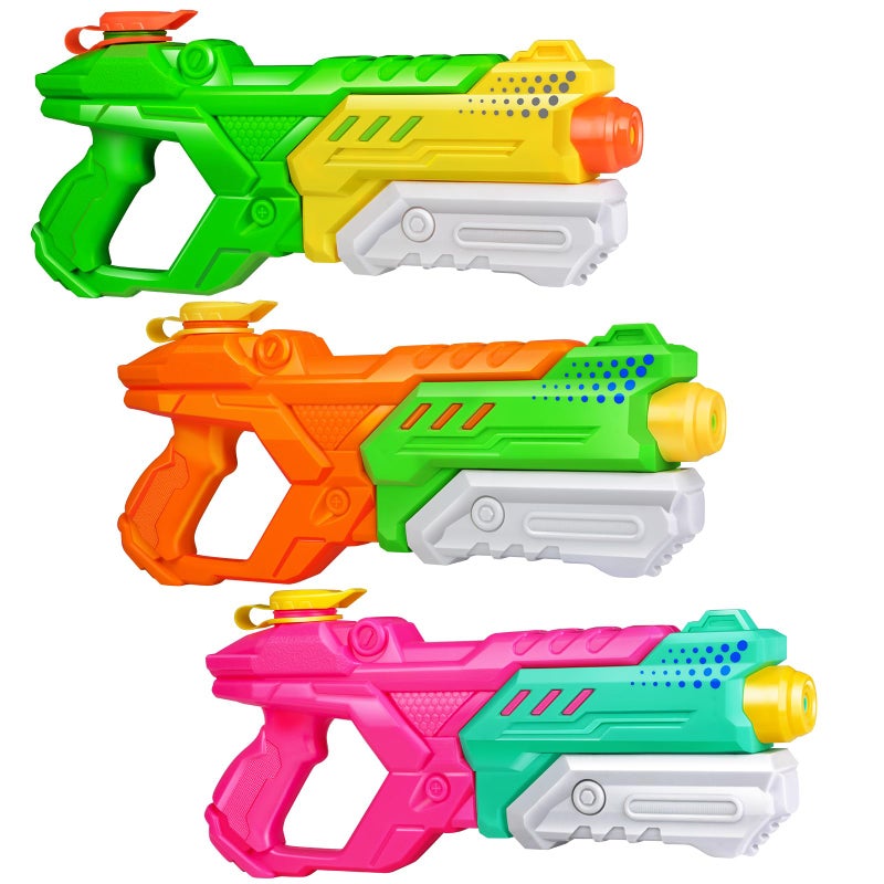 Quanquer Water Guns for Kids Adults 3 Pack Squirt Water Toy Gun 600CC High Capacity Long Shooting Range Super Water Blaster Soaker for Summer Pool Beach Outdoor Water Fighting Party - Image 3