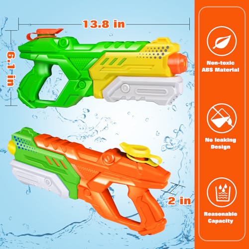 Quanquer Water Guns for Kids Adults 3 Pack Squirt Water Toy Gun 600CC High Capacity Long Shooting Range Super Water Blaster Soaker for Summer Pool Beach Outdoor Water Fighting Party - Image 5