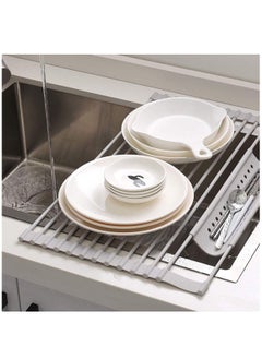 Y&D Dish Drying Rack 1PCS Over Sink Roll Up Rack, Best Kitchen Desk Organizer Collapsible Used for Tableware, Fruits, Vegetables, Cups  - Image 5