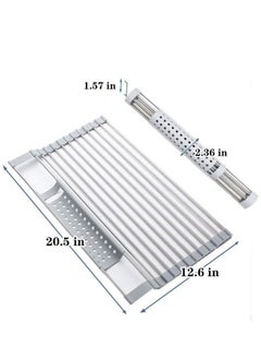 Y&D Dish Drying Rack 1PCS Over Sink Roll Up Rack, Best Kitchen Desk Organizer Collapsible Used for Tableware, Fruits, Vegetables, Cups  - Image 2