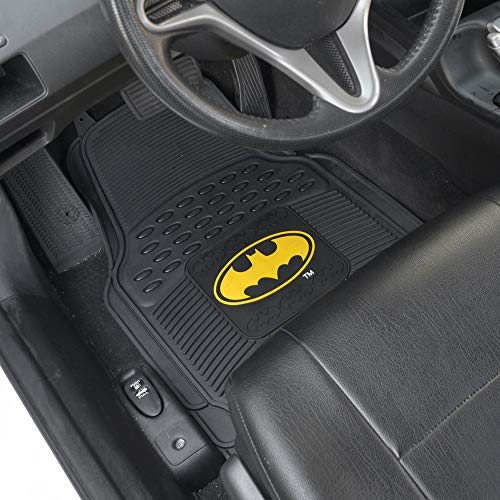 BDK Warner Bros DC Comics Batman Heavy Duty Rubber Floor Mats 3pc Set Car Accessories  NoSlip Grip All Weather Protection Trimmable 2 Front Car Mats 27 x 18  1 Rear Liner 18 x 58 - Image 4