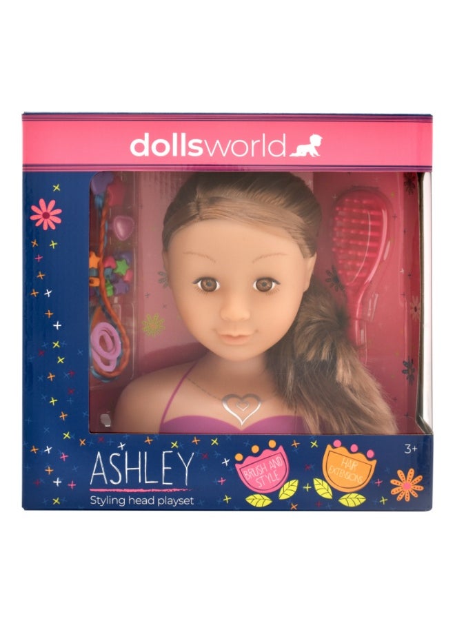 dolls world Styling Head Ashely - Brunette from Peterkin gift for kids of Age above 3 years  - Image 1