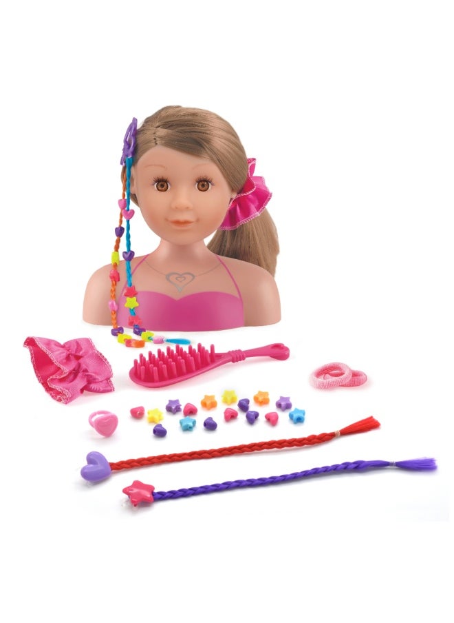 dolls world Styling Head Ashely - Brunette from Peterkin gift for kids of Age above 3 years  - Image 3
