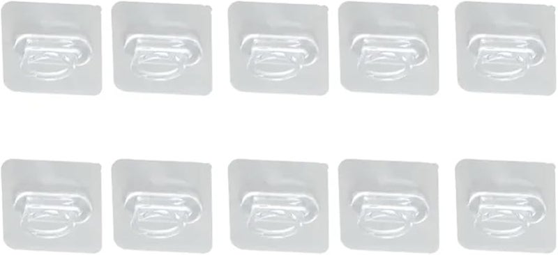 40 قطعة من الخطافات البيضاء ذاتية اللاصق لحامل الزجاجات المثبتة على الحائط لمطبخ خزانة الحمام - Image 1