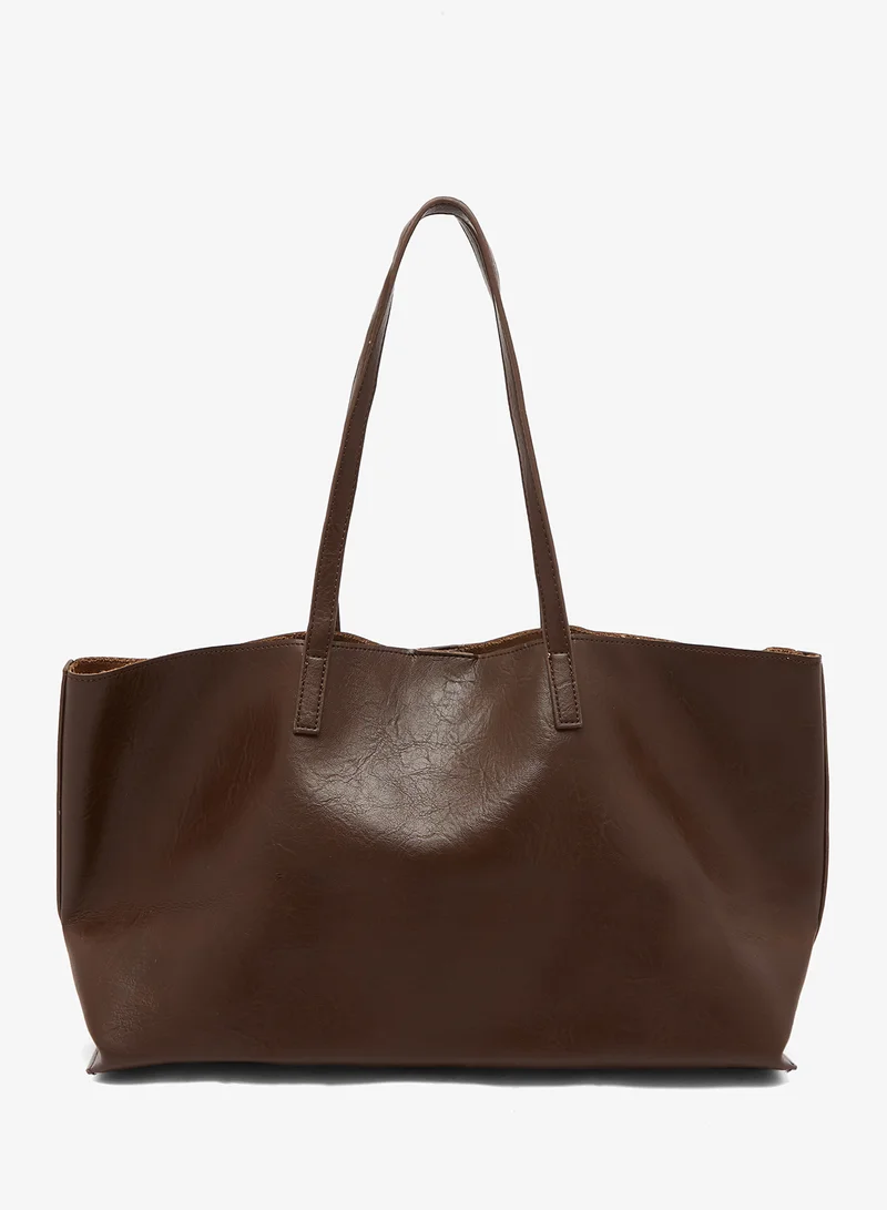 جلاموروس Textured PU Tote Bag