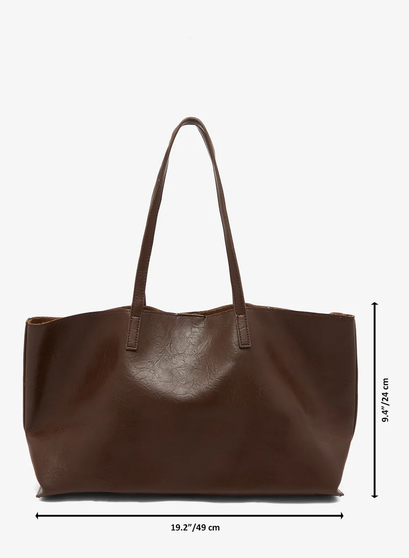 Glamorous  Textured PU Tote Bag for Women | Best Price UAE