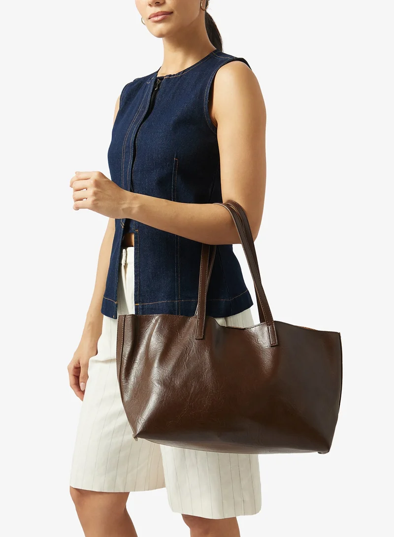 Textured PU Tote Bag