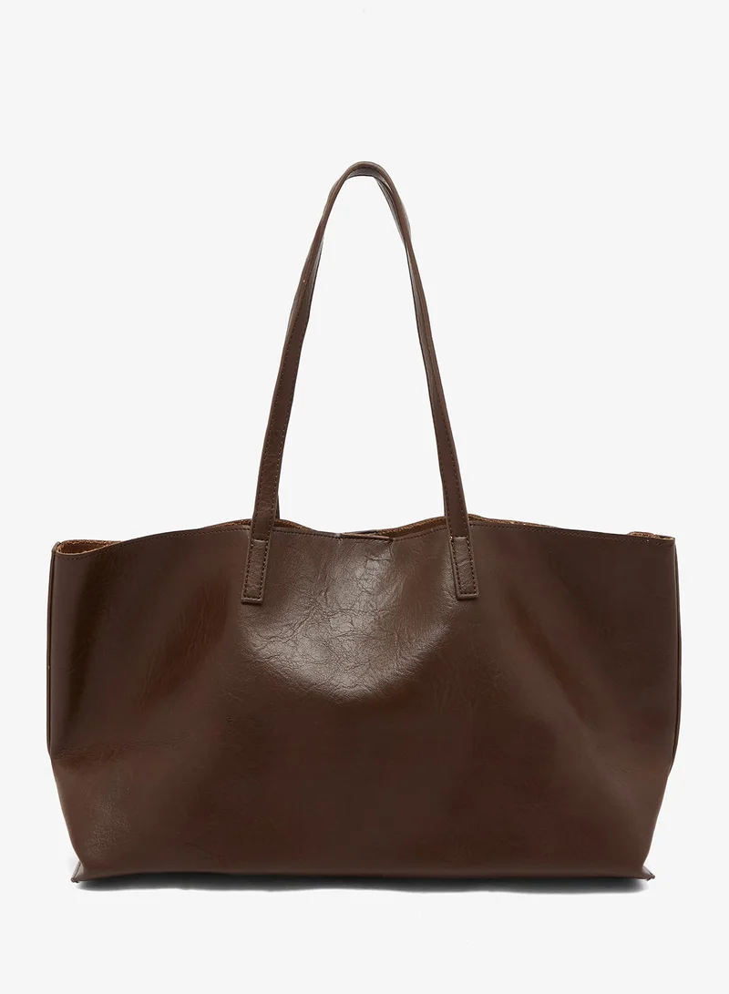 Glamorous Textured PU Tote Bag