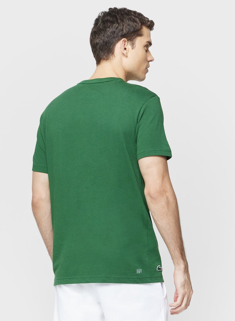 LACOSTE Ultra Dry Printed Crew Neck T-Shirt - Image 2