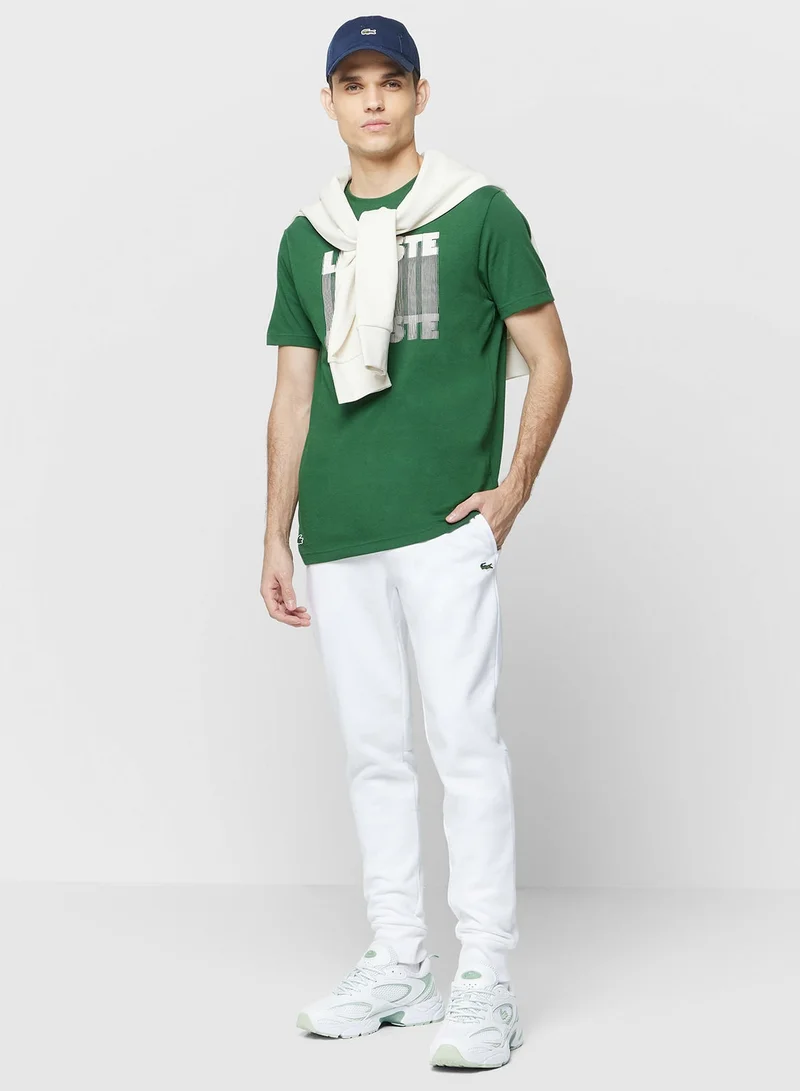LACOSTE Ultra Dry Printed Crew Neck T-Shirt