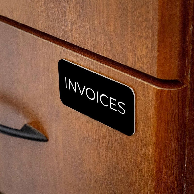 All Quality Name Tag/Badge Blanks - 10 Pack - Black 1-1/2" X 3", Round Corners, Magnetic Backing - Image 2