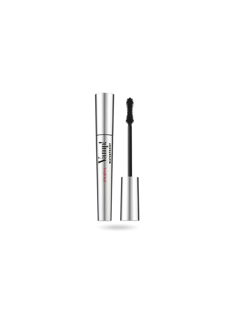 Pupa Milano Pupa Milano Vamp! Waterproof Mascara - Add Extreme Volume and Length to Lashes - Serum-Infused Formula Promotes Thicker Lash Appearance - Smudge, Clump, and Water Resistant - 001 Extra Black - 0.3 oz 