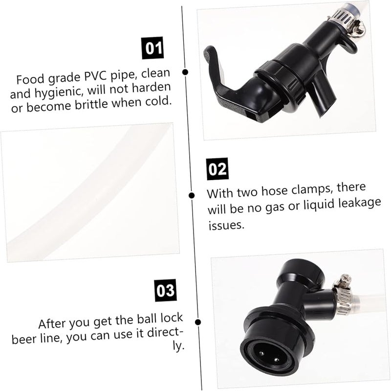 Unomor Lock Draft Dispenser Assembly Kit Portable Beer Tap Connection for Kegerator Home Bars - Image 3