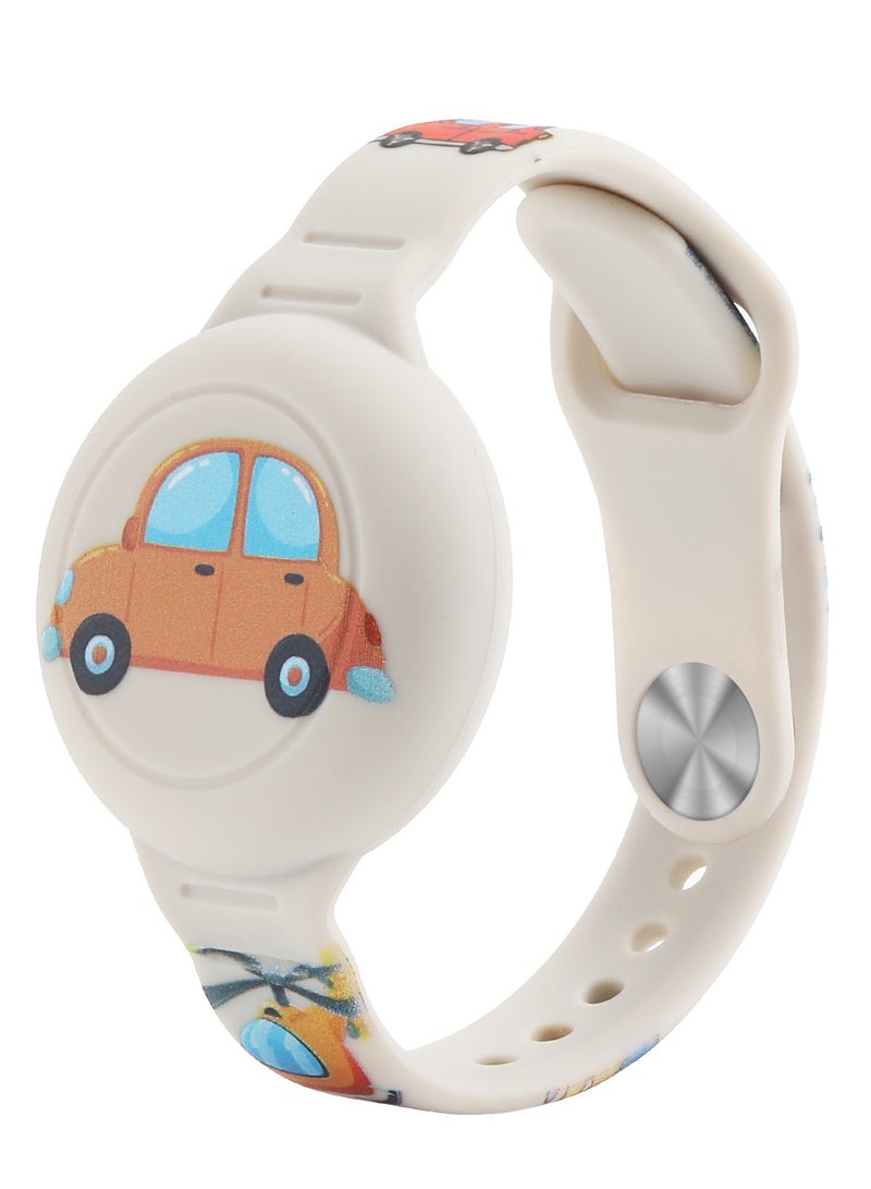 Innoshine Adjustable airtag bracelet for kids silicone carton airtag case Anti-Lost Hidden Airtag Wristband Accessories for Child  - Image 1