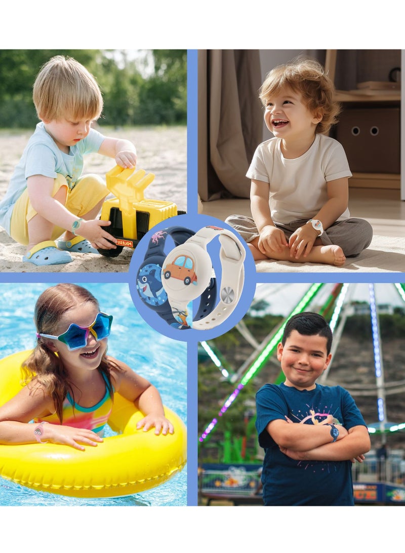 Innoshine Adjustable airtag bracelet for kids silicone carton airtag case Anti-Lost Hidden Airtag Wristband Accessories for Child  - Image 2