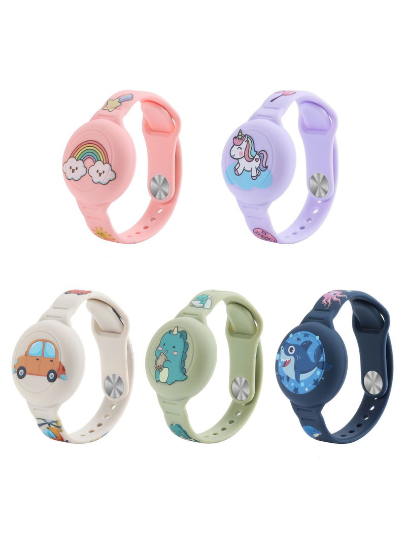 Innoshine Adjustable airtag bracelet for kids silicone carton airtag case Anti-Lost Hidden Airtag Wristband Accessories for Child  - Image 3