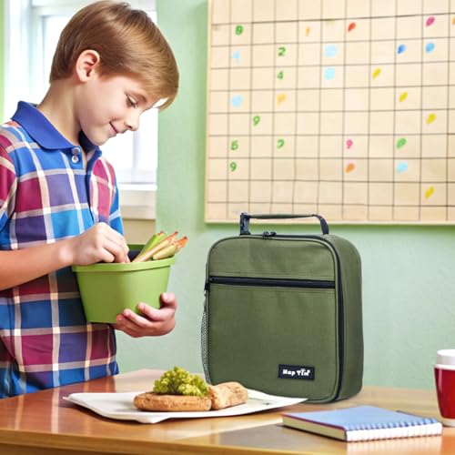 Hap Tim Insulated Lunch Bag Women, Reusable Lunch Box for Women & Men, Adluts Lunchbox for Work, Portable Lunchbag, Army Green（18654-AY） - Image 4