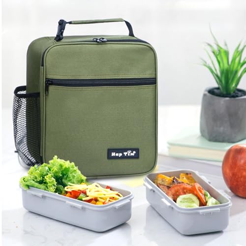 Hap Tim Insulated Lunch Bag Women, Reusable Lunch Box for Women & Men, Adluts Lunchbox for Work, Portable Lunchbag, Army Green（18654-AY） - Image 2