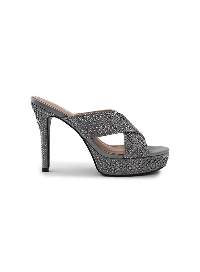 كابلي Cuple Embellished Cross Strap Platform Heels