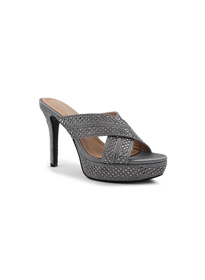 كابلي Cuple Embellished Cross Strap Platform Heels