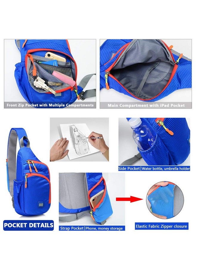 Peicees Medium Sling Backpack Waterproof Unisex Shoulder Bag Chest Crossbody Daypack - Image 2