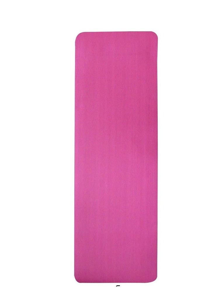 Generic Extra Thick Exercise Yoga Mat with Carrying Strap 10mm Pink  - Image 5