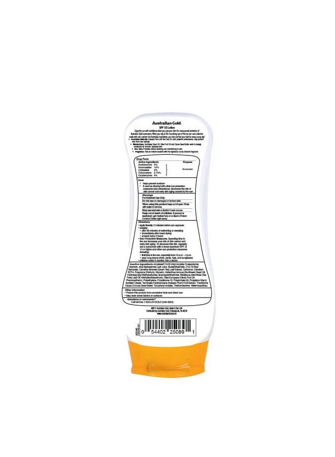 Australian Gold Sunscreen Lotion SPF 50, 8 Ounce | Moisture Max | Infused with Aloe Vera | Broad Spectrum | Water Resistant - Image 2