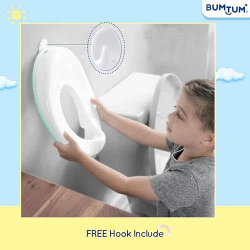 Bumtum Portable Baby Potty Training Seat for Boys and Girls | Toilet Seat for Kids 1 to 5 years Child Toddler Non-Slip with Splash Guard Fits Round & Oval Western Toilets (Pink) - Image 5