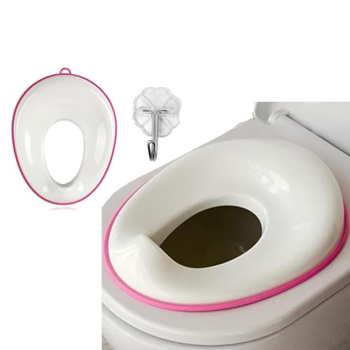 Bumtum Portable Baby Potty Training Seat for Boys and Girls | Toilet Seat for Kids 1 to 5 years Child Toddler Non-Slip with Splash Guard Fits Round & Oval Western Toilets (Pink) - Image 1
