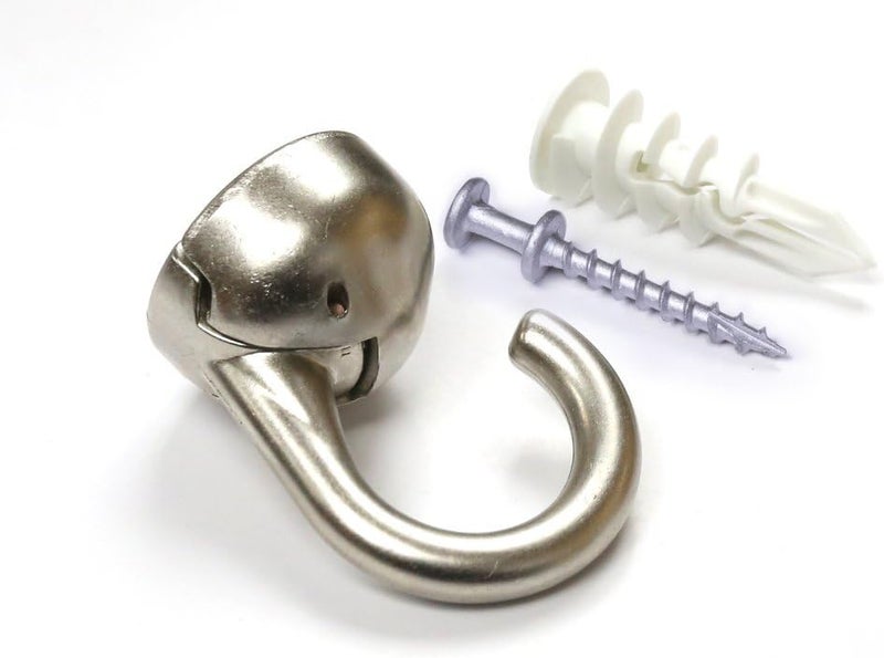 Hangman Products Elephant Hook Ceiling Hanger - (Nickel) Pack of 3 Hangers - Image 2