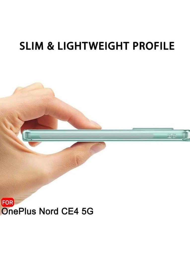 Case For Oneplus Nord Ce 4 5G Clear Transparent Case Soft Flexible Silicone Tpu Back Cover Shockproof Case With Reinforced Bumper Corner For 1 + Nord Ce 4 Clear - Image 2