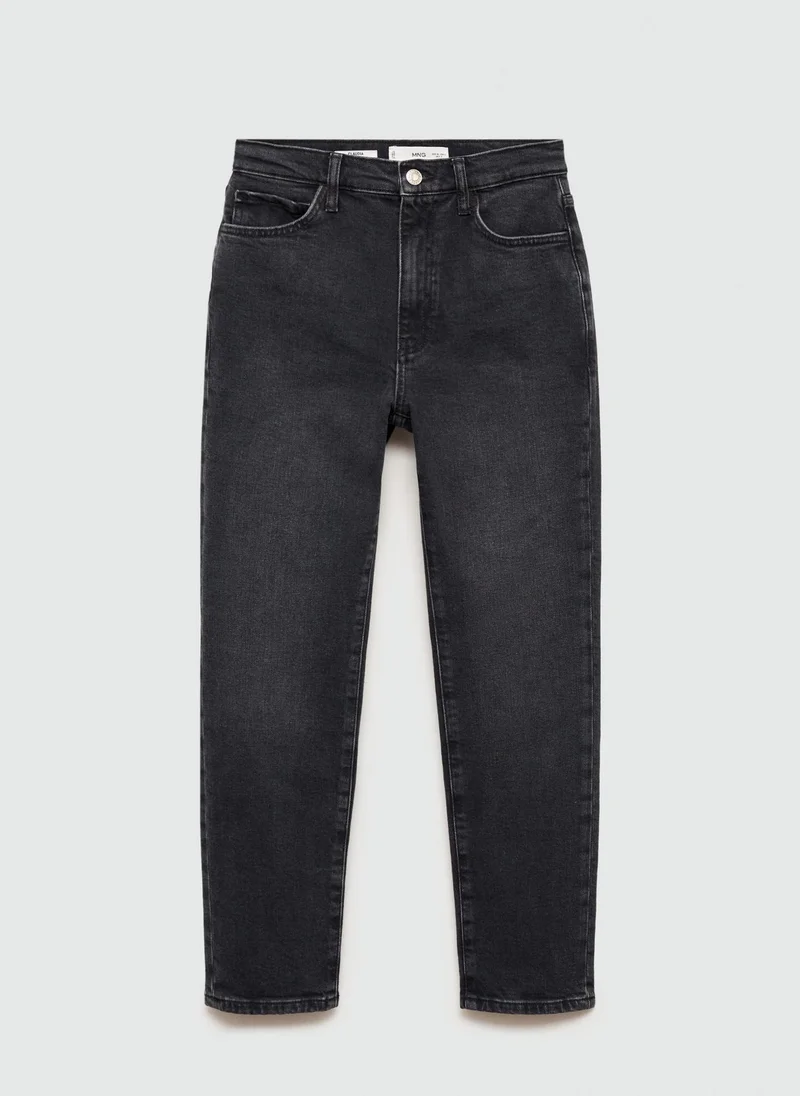 مانجو Claudia Waxed Slim Fit Cropped Jeans