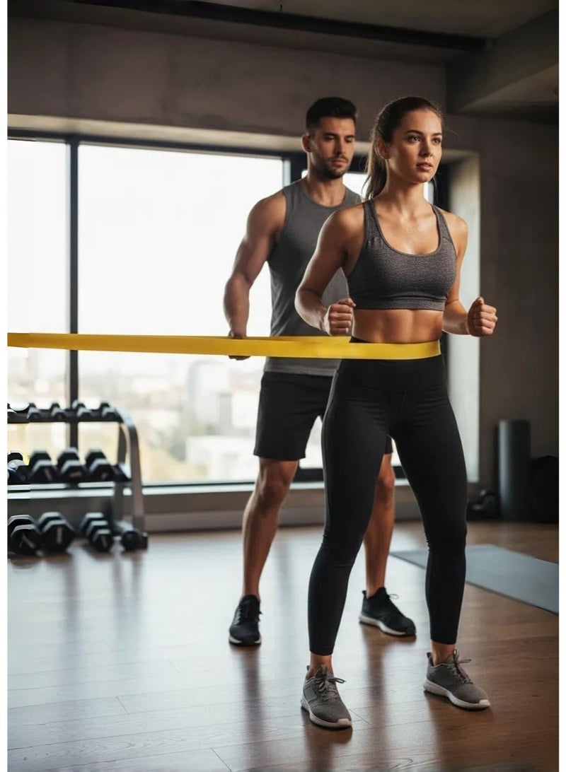 متجر الفرح مجموعة من 4 قطع من أشرطة المقاومة، أشرطة مساعدة للسحب للتمرين والتدريب والعلاج الطبيعي للرجال والنساء - Image 5