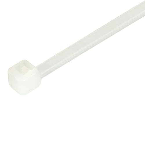 GTSE 6 Inch White/Clear Zip Ties, 100 Pack, 40lb Strength, UV Resistant Strong Nylon Cable Ties, Self-Locking 6" Tie Wraps - Image 2