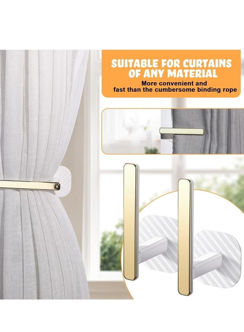 2 Pcs Self-Adhesive Curtain Tiebacks, L-Shaped Holders for Home Office Decorative Curtain Decor  - Image 4
