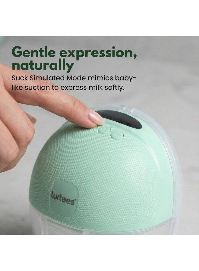 Turtees Wearable Electric Breast Pump for Mothers | Hands-Free In-Bra Milk Expression | Natural Suction with Massage, Multitronic & Express Modes | USB Rechargeable, Portable & Quiet - Image 4