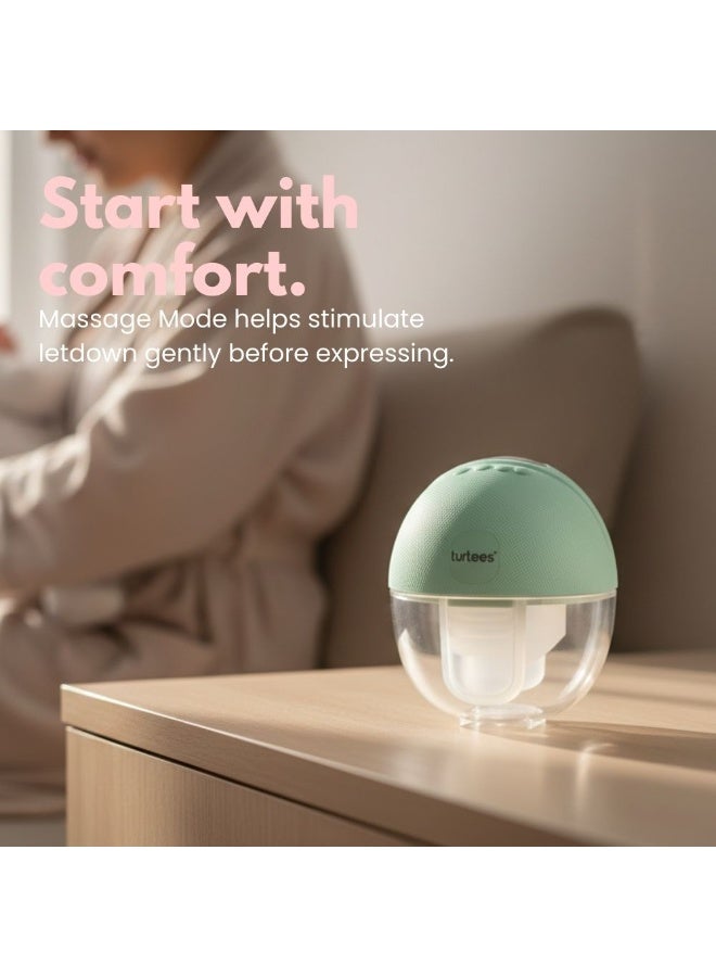 Turtees Wearable Electric Breast Pump for Mothers | Hands-Free In-Bra Milk Expression | Natural Suction with Massage, Multitronic & Express Modes | USB Rechargeable, Portable & Quiet - Image 2