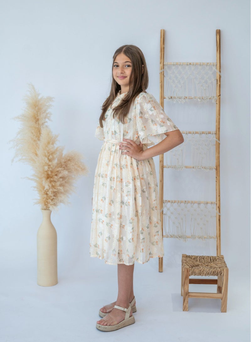 LALEENA Floral Lace Dress for Girls - Image 2