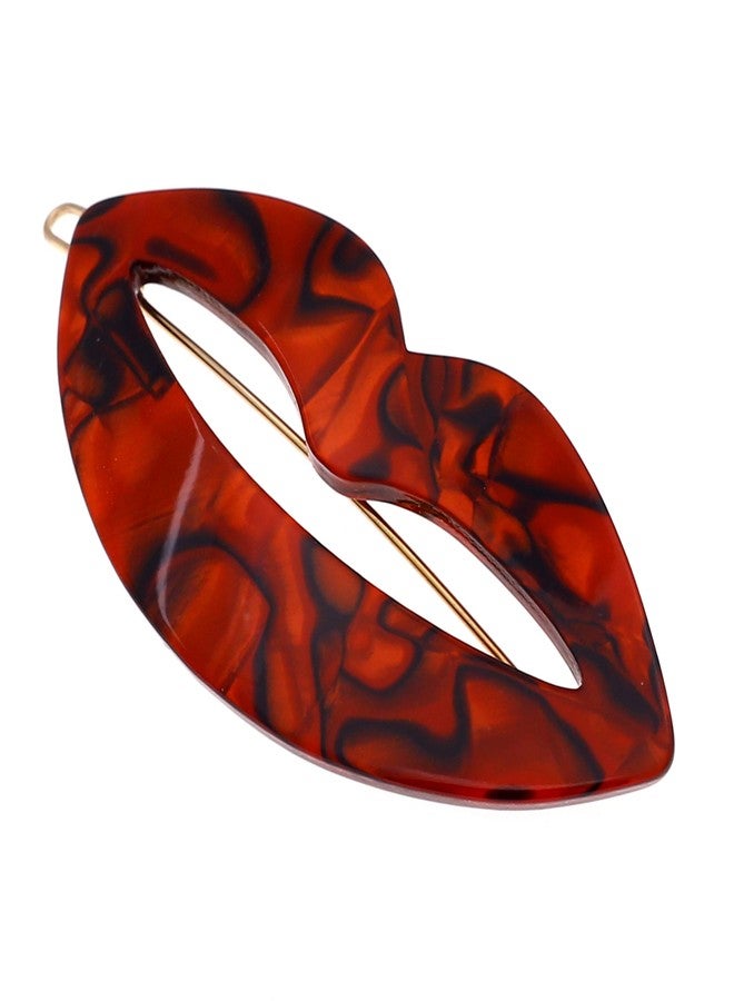 Camila Paris CP2972 French Hair Barrette Clip for Girls, Small Handmade Kiss Red, Strong Hold Grip Hair Clips for Women, No Slip and Durable Styling Girls Hair Accessories, Made in France - Image 1