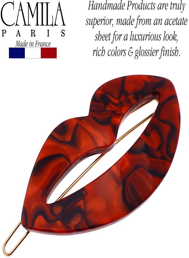 Camila Paris CP2972 French Hair Barrette Clip for Girls, Small Handmade Kiss Red, Strong Hold Grip Hair Clips for Women, No Slip and Durable Styling Girls Hair Accessories, Made in France - Image 4