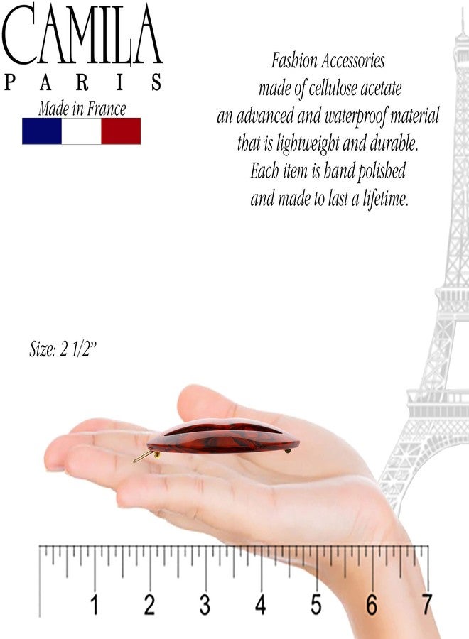 Camila Paris CP2972 French Hair Barrette Clip for Girls, Small Handmade Kiss Red, Strong Hold Grip Hair Clips for Women, No Slip and Durable Styling Girls Hair Accessories, Made in France - Image 3