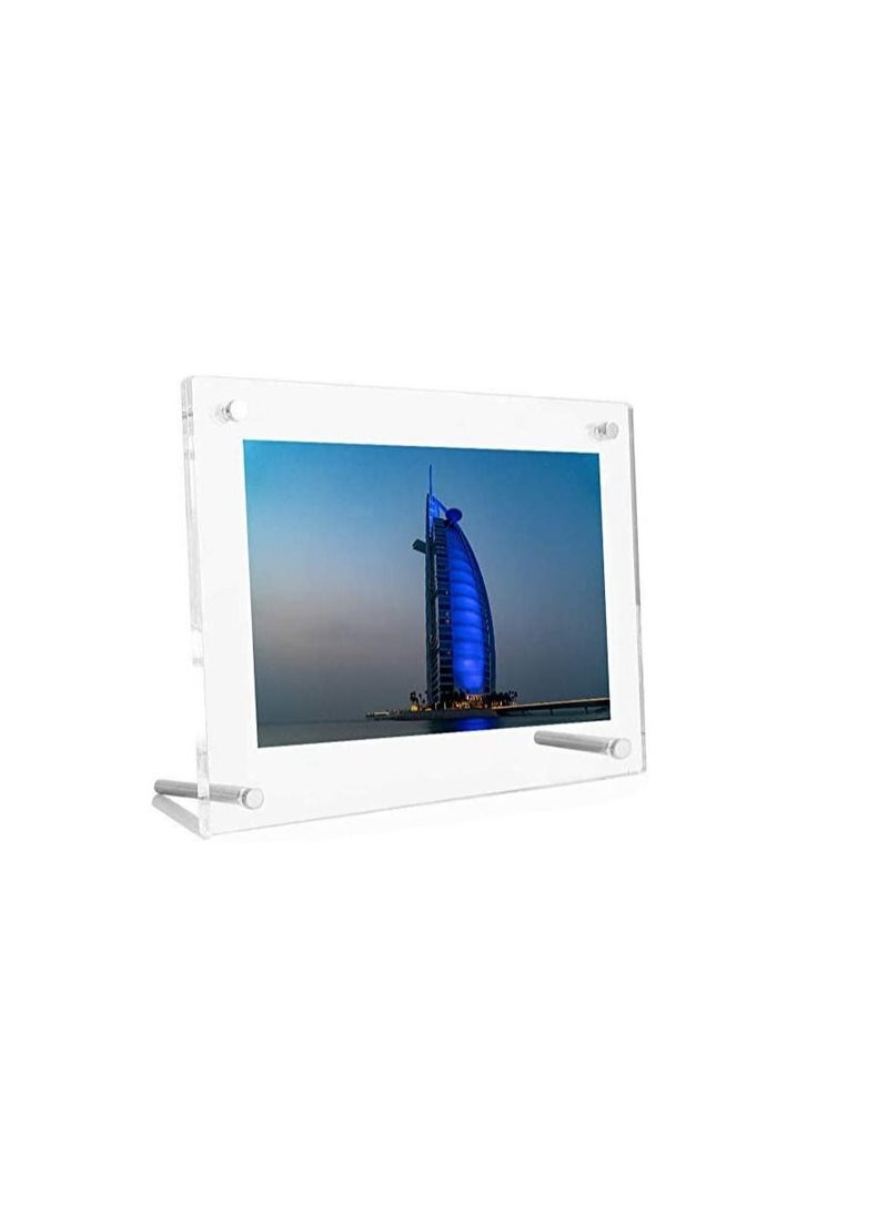 Creative Planet 5R Acrylic Photo Frame Elegant Picture Frame with Stand. High Clarity, Free Standing Tabletop Display , Modern, Stylish & Transparent - pzsku/ZE78B80AED19F9194081DZ/45/_/1662540311/30b2d9b6-0542-4509-81de-530d8f999870