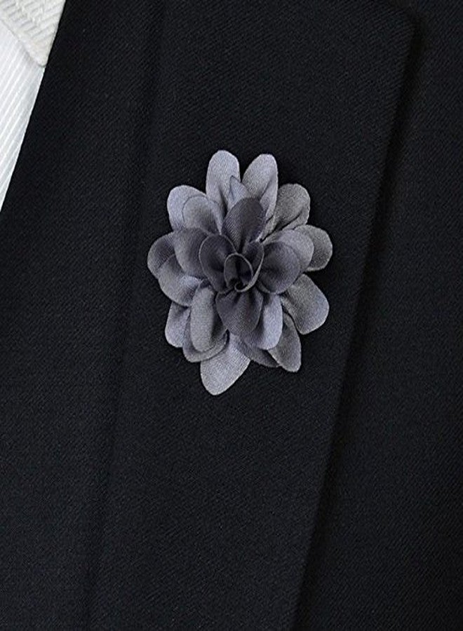 DeePerfetto ROSA. Lapel pin. Brooch. Boutonniere. Stylish. Grey. deePerfetto - Image 4