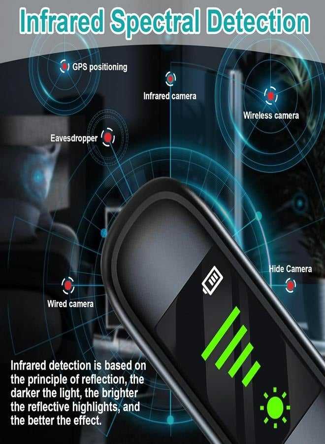 SQNCHN Hidden Camera and Bug Detector – Portable Anti-Spy RF Signal Scanner for Wireless Cameras, GPS Trackers, and Eavesdropping Devices – Ideal for Home, Hotel, and Office Security  - Image 4