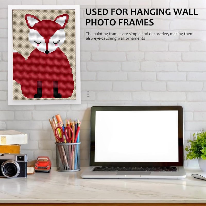 A3 White Solid Wood Wall-mounted Picture Frame Decorative Photo Holder DIY Photo Frame Adornment for Home Décor and Living Room Display - Image 4